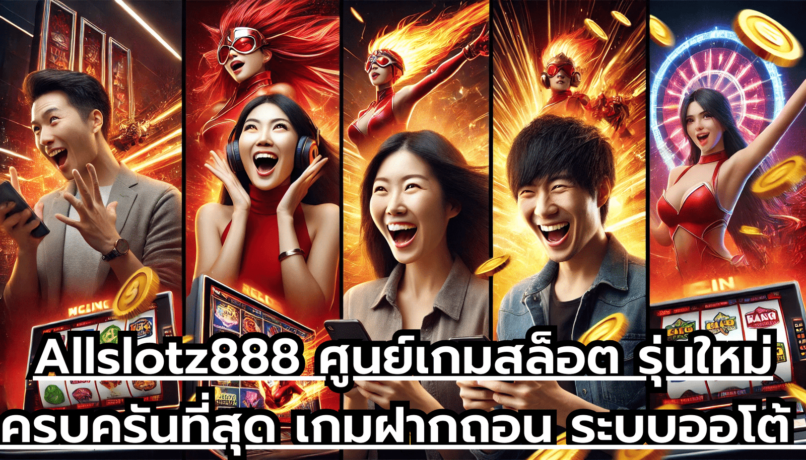 Allslotz888 ศูนย์เกมสล็อต รุ่นใหม่ครบครันที่สุด เกมฝากถอน ระบบออโต้ แจ๊คพ็อตแตกง่าย จัดเต็ม