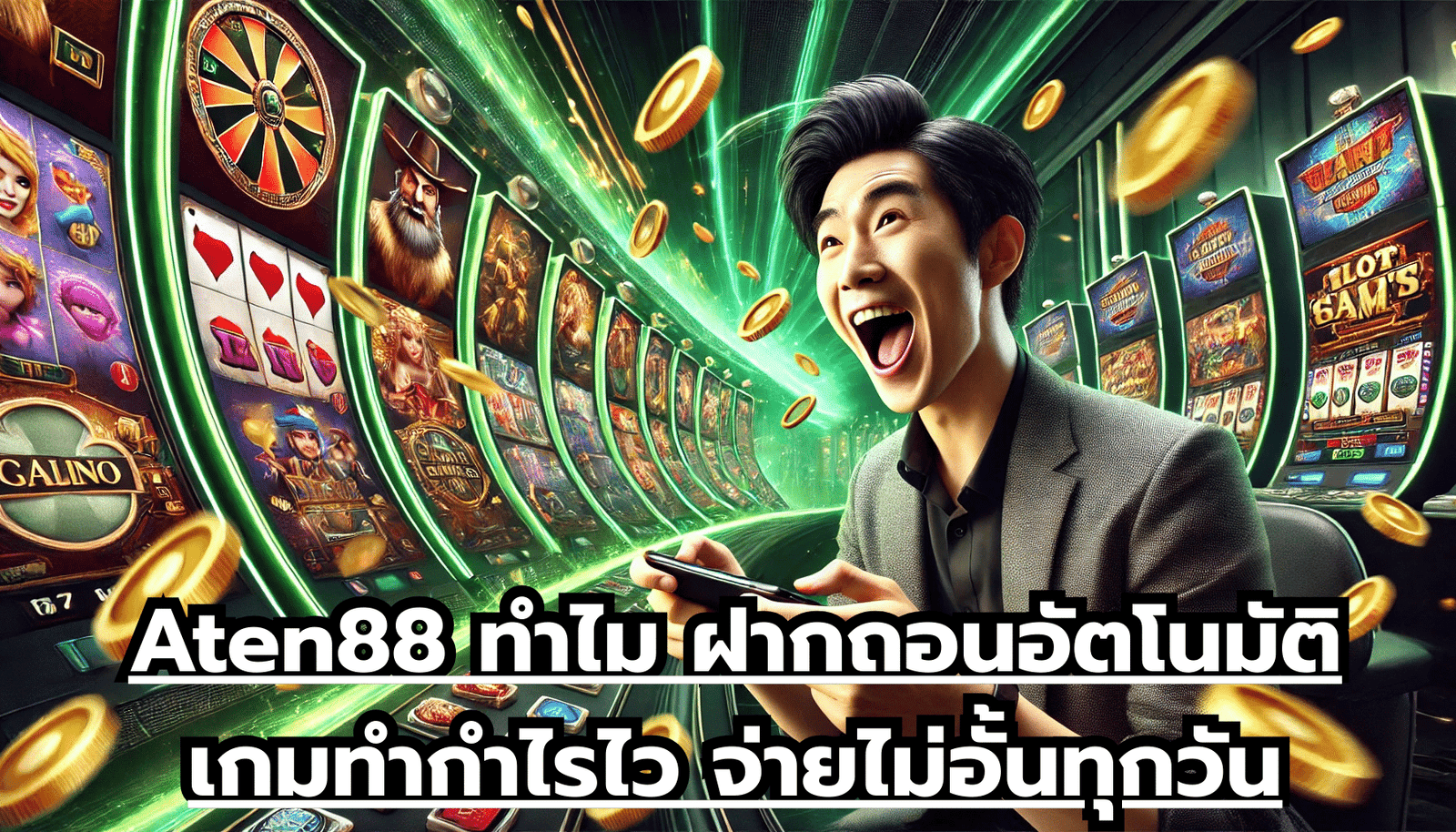 Aten88 ทำไม ฝากถอนอัตโนมัติ เกมทำกำไรไว จ่ายไม่อั้นทุกวัน